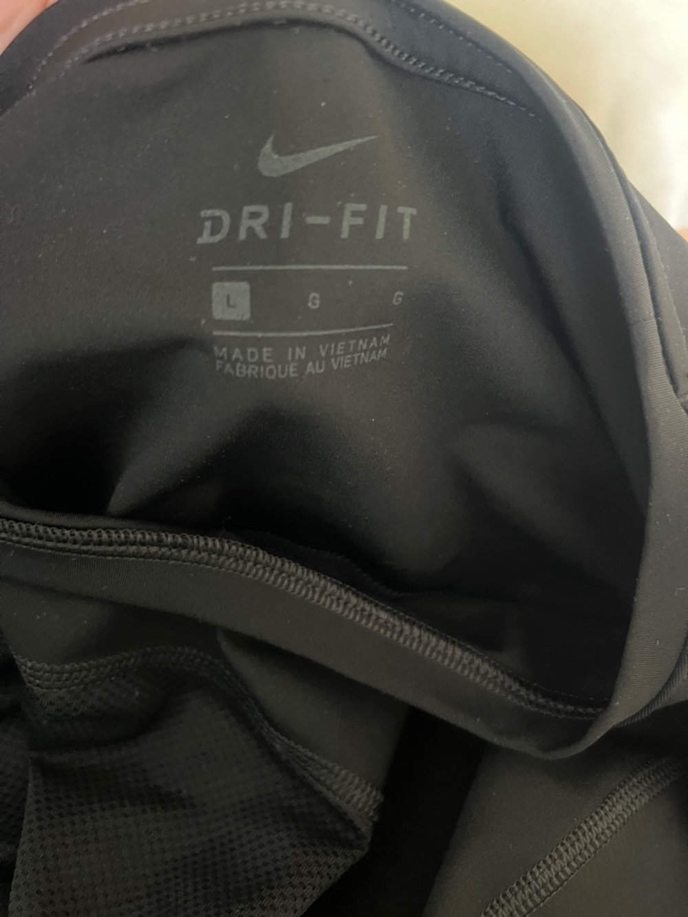 Nike Black Cropped Mesh Logo Top - Picture 4 of 4
